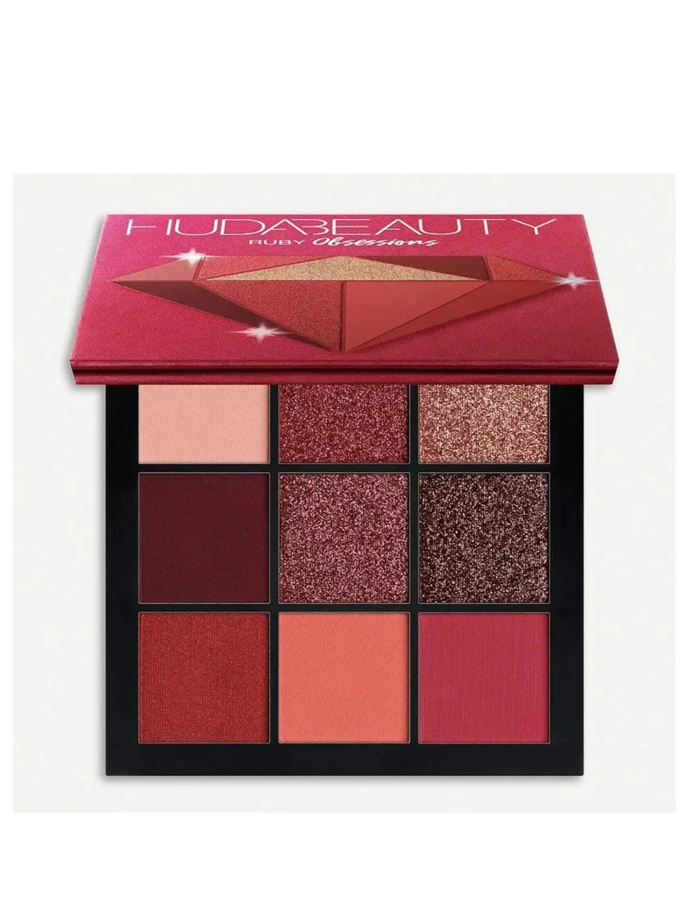 HUDA BEAUTY Ruby Obsessions Eyeshadow Palette - Red, Burgundy & Pink Shades